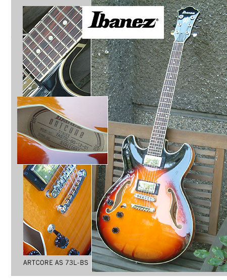 Details Lefthand Ibanez ARTCORE AS-73, Brown Sunburst