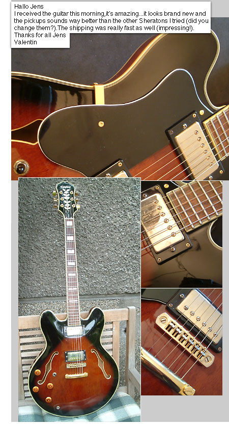 Lefthand EPIPHONE / GIBSON SHeraton 2, Vintage Sunburst
