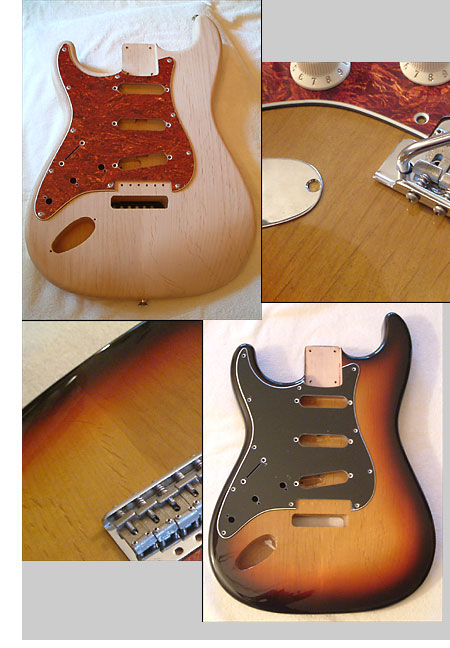 Body Stratocaster, 60ties Nitro 3-Tone Sunburst / Relic
