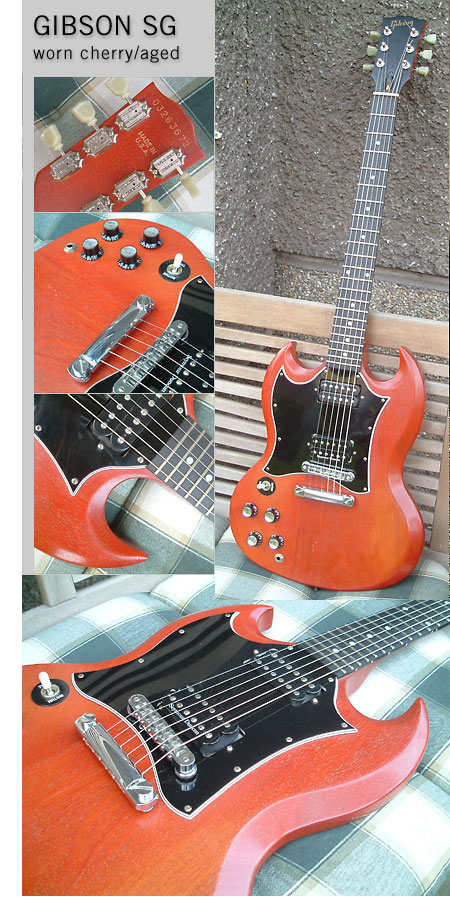Lefthand GIBSON SG, worn cherry red