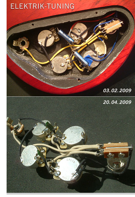 VINTAGE LVS6, Tuning - Orig. Gibson Verdrahtung mit CTS Pots