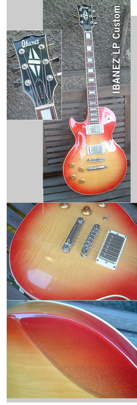 Lefthand IBANEZ Les Paul Custom, cherry sunburst