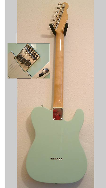 Hier die Aufloesung: Tele von ESP, 400 Series. Baujahr ca. 1986; gekauft und ausgesucht bei ESP in Duesseldorf. Danke an Mr. X (den Techniker), der mir damals diese Gitarre so grandois eingestellt hat!